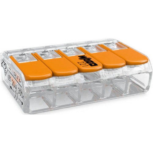 와고 전선 커넥터 모든 전선용 5폴 (25개)_이미지