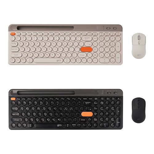 지클릭커 오피스프로 WMK915B 무선 키보드 마우스 세트 (베이지)_이미지