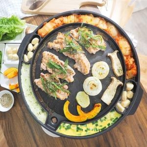 퀸센스 만능 대형 불판 삽겹살 고기 구이팬 40_이미지