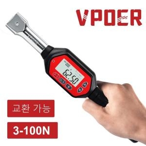 토크 렌치 3-100Nm 교환 가능한 헤드 디지털 렌치 버저 및 led가 있는 엔드 보정
