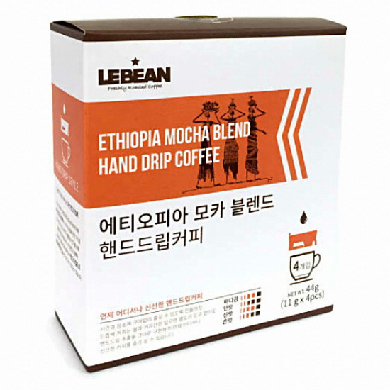 리빈코리아 에티오피아 모카 블렌드 핸드드립 커피 4T (1개)