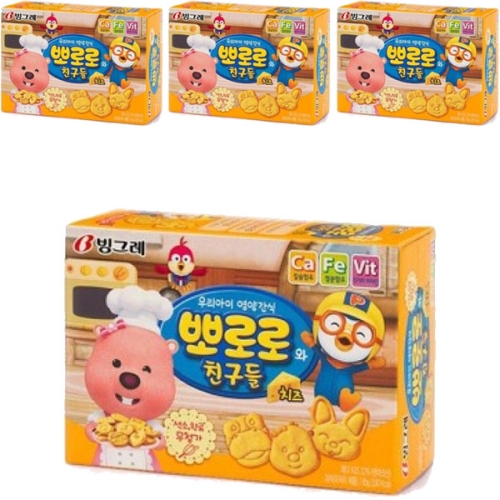 빙그레 뽀로로와 친구들 치즈맛 65g (4개)