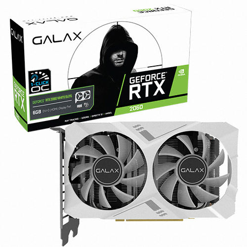 갤럭시 GALAX 지포스 RTX 2060 WHITE ELITE OC D6 6GB