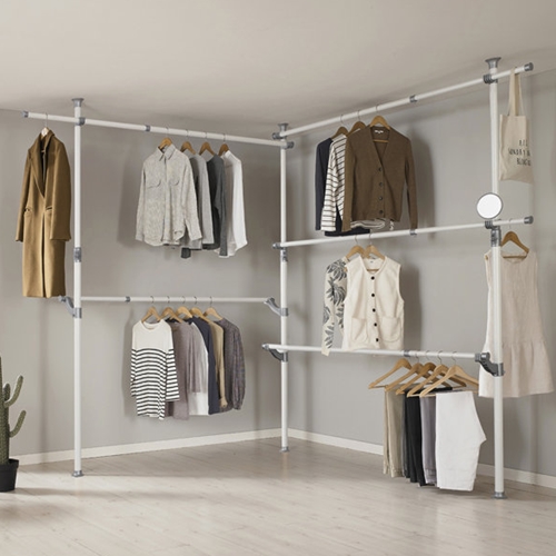 왕자행거 점보 코너 5단 조절 행거이미지입니다. 누르면 해당 게시물로 새창이동합니다.