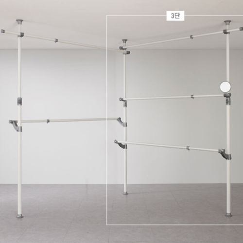 왕자행거 점보 코너 5단 조절 행거_이미지