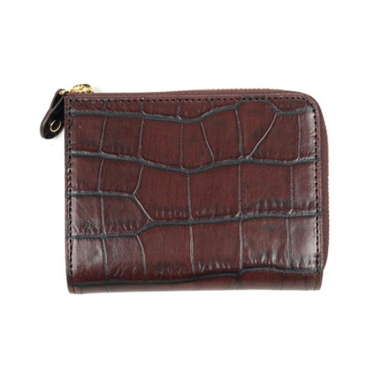 리오브렌 크로크다일 지퍼지갑 (버건디)_이미지