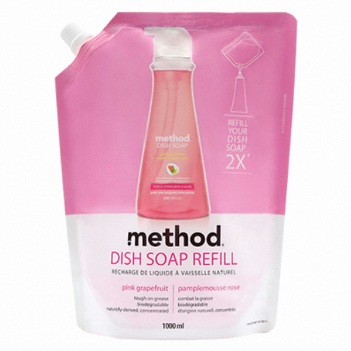 LG생활건강 메소드 주방세제 핑크그레이프프루트 리필 1L (5개)