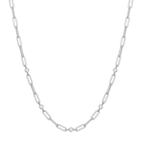 아니아하이에 실버 베젤 페이퍼클립 체인 925 실버 목걸이 N069-07H