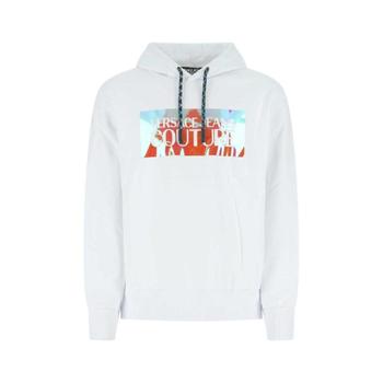 베르사체 진스 꾸뛰르 로고 프린트 후드티 73GAIF03CF03F 003 T