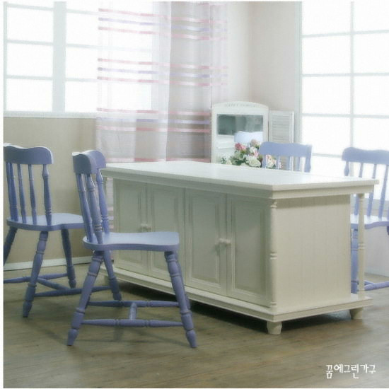 꿈에그린 크림화이트 로맨틱 와이드 아일랜드식탁