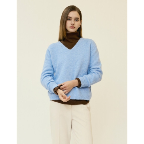 엔씨에프 나이스클랍 브이넥 니트 탑 N254PWK922_이미지