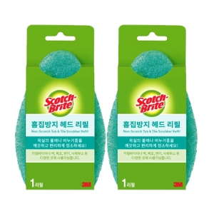 3M 흠집방지 클리닝 헤드 욕조 닦이 2개입_이미지