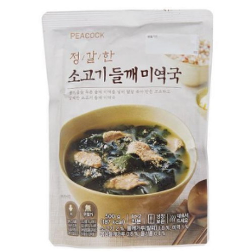 이마트 피코크 정갈한 소고기 들깨 미역국 500g (1개)_이미지