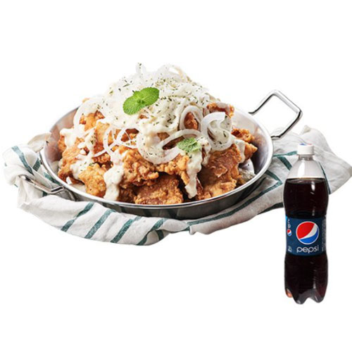 치킨플러스 ㅤ크리미어니언순살치킨 + 콜라1.25L 교환권_이미지