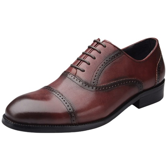 보닌 천연소가죽 유러피안 정통가공솔 하프브로그 수제구두 ZG157WN