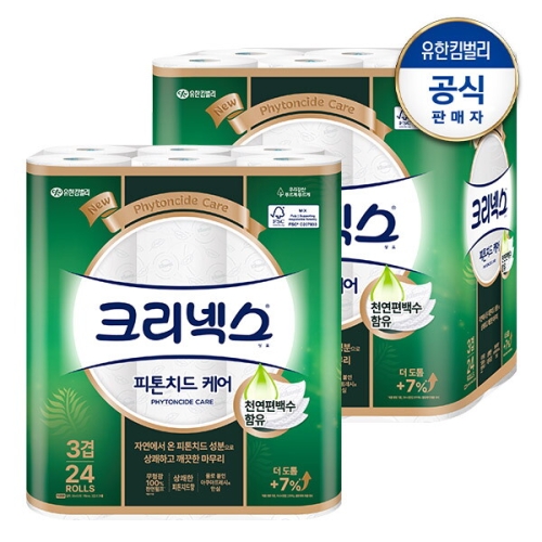  크리넥스 피톤치드 케어 30m (24롤) [2팩]