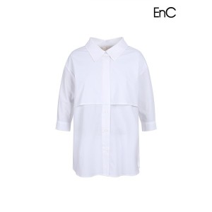 이앤씨(EnC) 루즈핏 카라반팔 블라우스 ENBA33802W_이미지