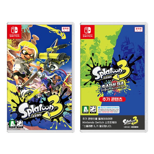 Nintendo 스플래툰 3 한글판 (SWITCH, 패키지칩/익스펜션패스 추가)