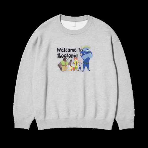 ����Ŭ�� x Zootopia Sweatshirt C Gray KR �����Ǿ� ����Ʈ���� �׷��� 852714