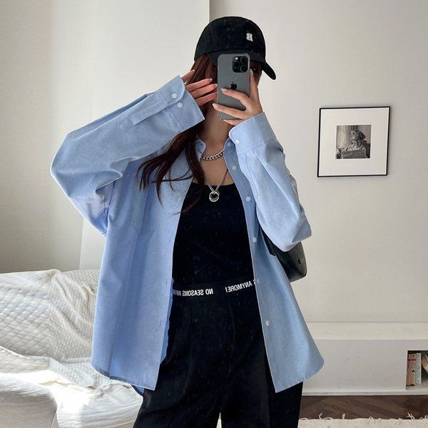 시크폭스 made메디쿤 오버핏 옥스포드셔츠 378174