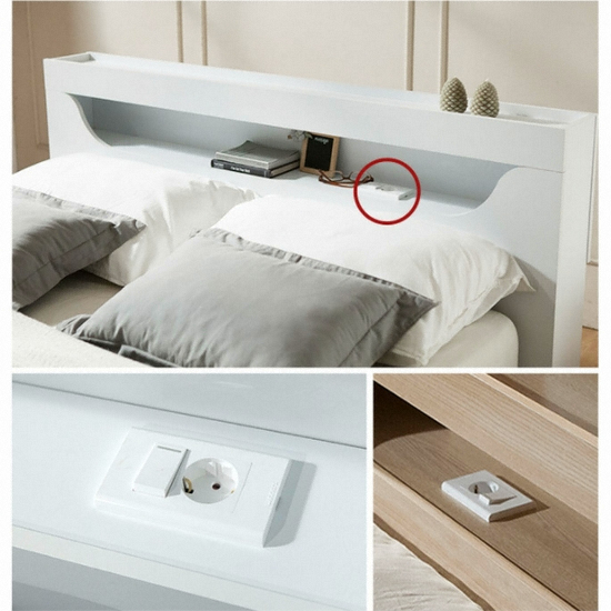 파로마 티파니 수납 LED침대 SS (독립스프링)_이미지