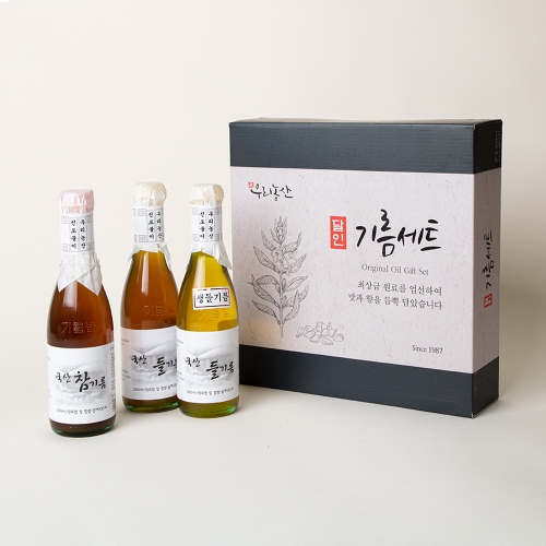  우리농산 국내산 참기름 들기름 생들기름 선물세트 [1개]