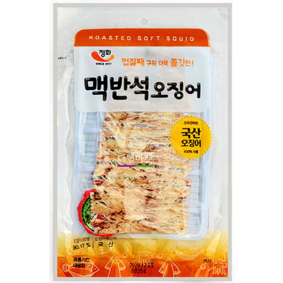 정화식품 맥반석 오징어 25g (10개)