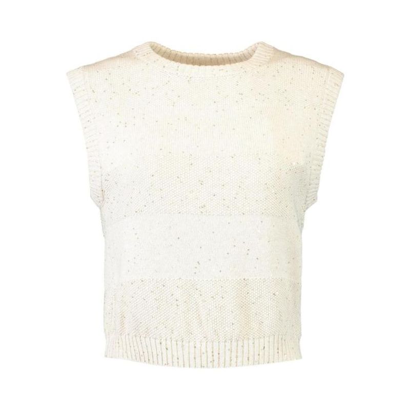 브루넬로쿠치넬리 스트라이프 투스티치 라운드넥 베스트 MDV754810 CJ430_이미지