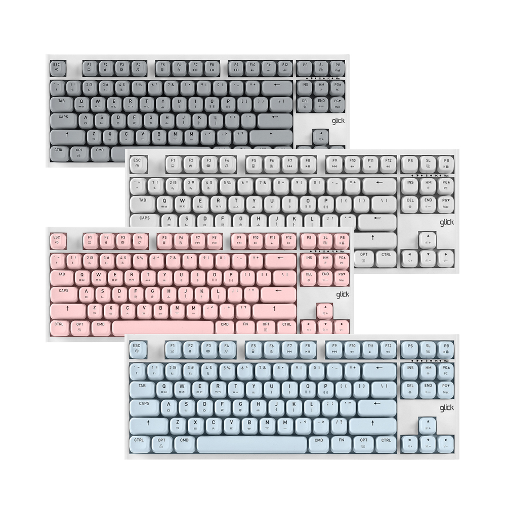 지클릭커 OFFICEPRO SP-87K 몽당연필 윤활 무선 블루투스 기계식 (스노우 화이트)_이미지