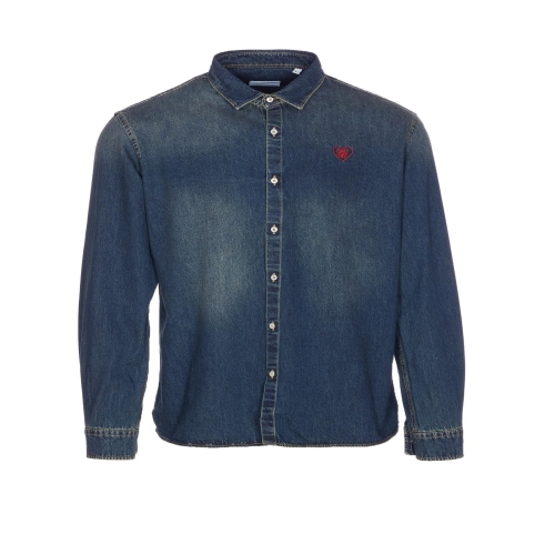 원봉 훼미리 퍼스트 밀라노 데님 셔츠 SHS2504/LIGHT BLUE B0011779522