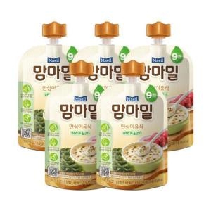 매일유업 맘마밀 안심이유식 미역과 소고기 100g (5개)_이미지
