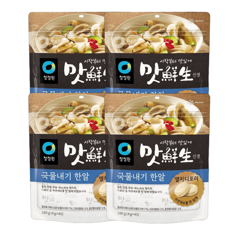 대상 청정원 맛선생 멸치디포리 국물내기 한알 160g (4g x 40입) (4개)