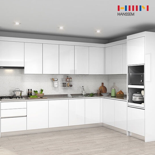 한샘 원더화이트 슬림 ㄱ자 키큰장 (~4.9m)_이미지