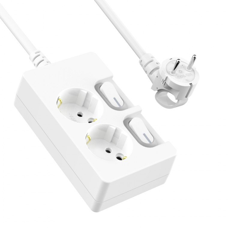 2구 16A 개별스위치 멀티탭 2개