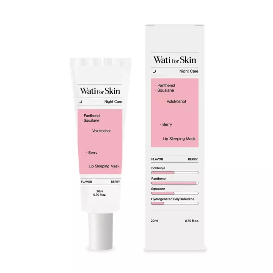 와티포스킨 판테놀 스쿠알란 보르프로샷 베리 립 슬리핑 마스크 20ml (1개)_이미지