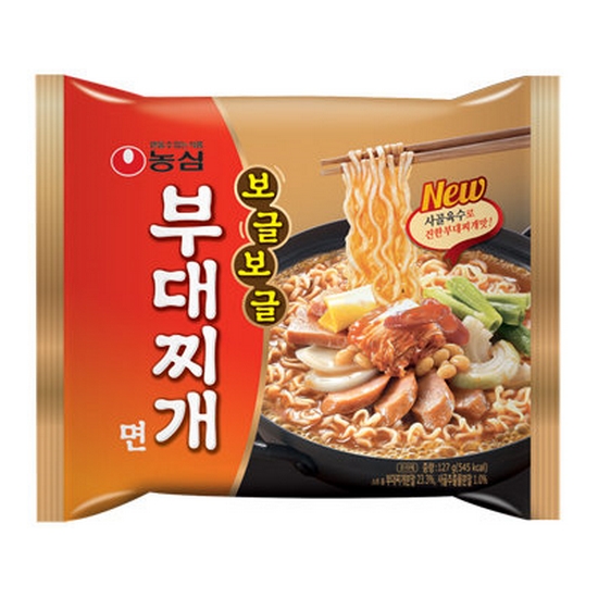 농심 보글보글 부대찌개면 127g (8개)_이미지