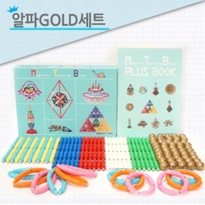 매쓰타임 MTB 자석블록 블럭 골드세트 194pcs 창의력 교구_이미지