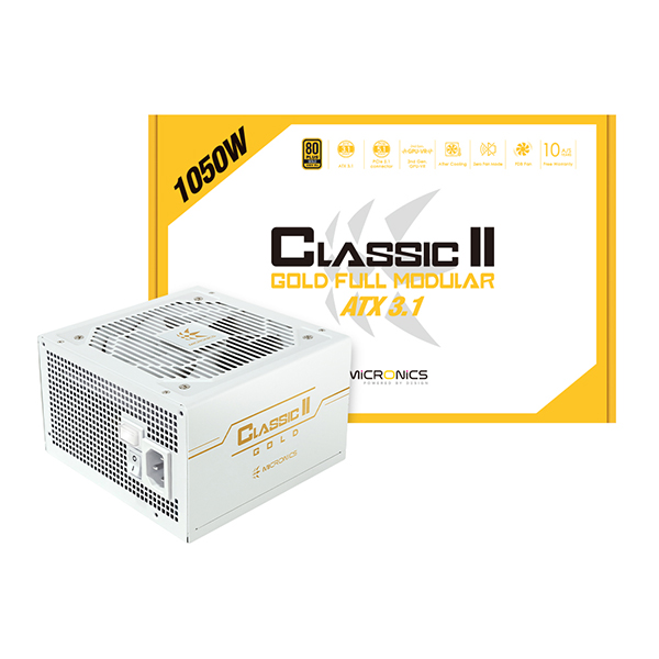 마이크로닉스 Classic II 1050W 80PLUS골드 풀모듈러 ATX3.1 화이트_이미지