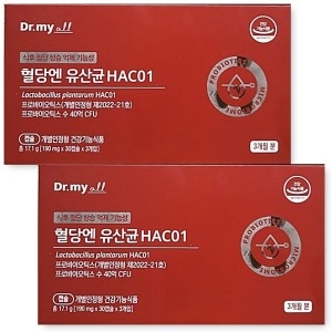에이투젠 혈당엔 유산균 HAC01 30캡슐 3개입 세트 (2개)