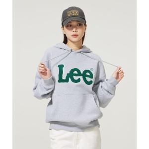 LEE 여성 부클 트위치 로고 기모 후드 티셔츠 그레이 LE2404HD05GR 566559 XL