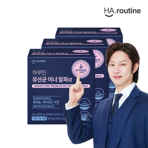 우리바이오 하루틴 유산균 이너 알파 30캡슐 (3개)