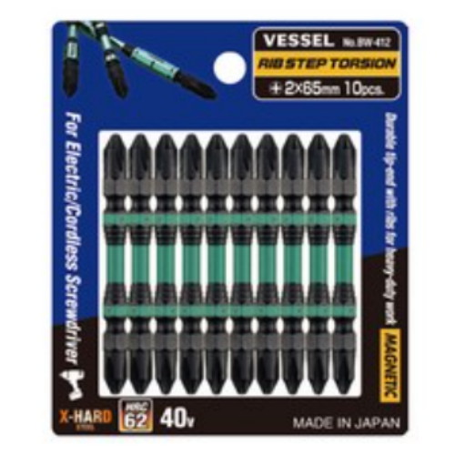 베셀 블랙코팅 토션비트 세트 65mm BW-412 (10pcs) (1세트)_이미지