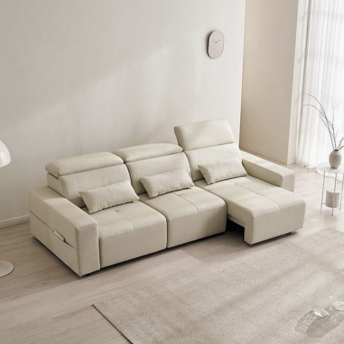 삼익가구  뉴포드 확장형 모션 슬라이드 천연가죽 소파 4인용