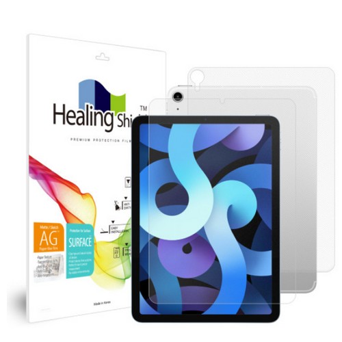 폰트리 힐링쉴드 iPad Air 4세대 항균 종이질감 블루라이트차단 액정보호필름 [액정 1매+후면 1매]