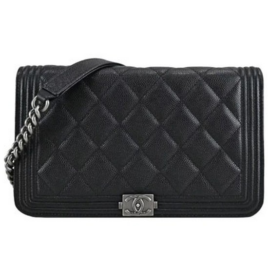 샤넬 캐비어 보이 쉐브론 은장 WOC 체인 크로스백 AP1117 B01489 94305_이미지
