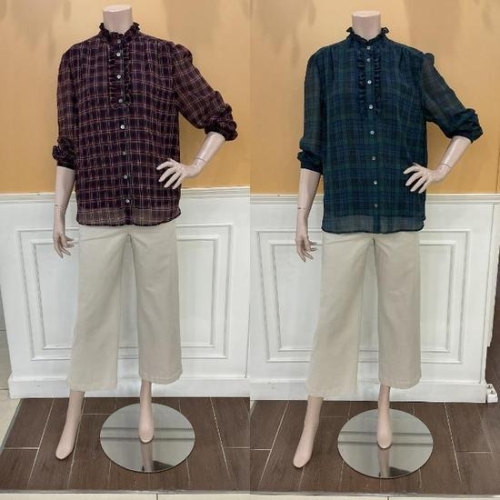 BCBG M 타탄 프린트 블라우스 B5C7B420 S43295480_이미지