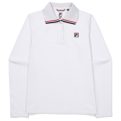 휠라 피케 스판 긴팔 카라티 FS2TLF3351F (OWH, 오프화이트)_이미지