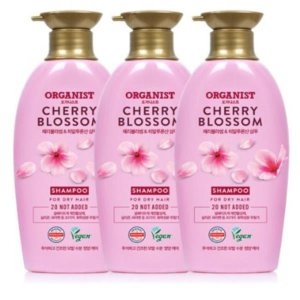 LG생활건강 오가니스트 체리블라썸 수분영양 샴푸 500ml (3개)