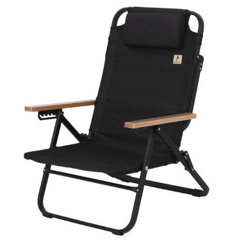 시크레토 각도조절 리클라이너 캠핑 의자 (블랙)