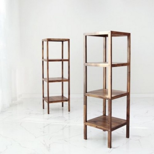 벤트리 원목 브라우니 다용도 4단 선반